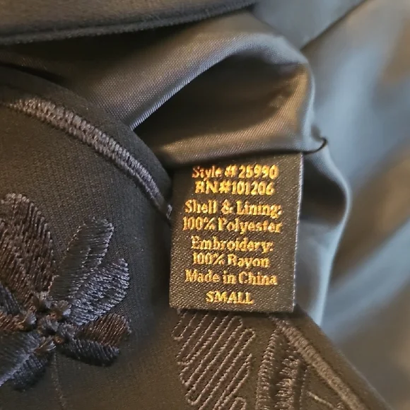 Soft Surroundings Monochrome Embroidered Black Blazer Tailored Fit - Picture 9 of 10